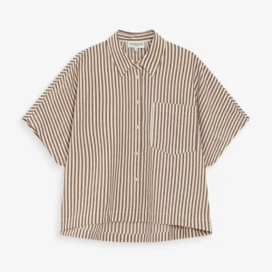 Camicia righe over manica corta grace and mila