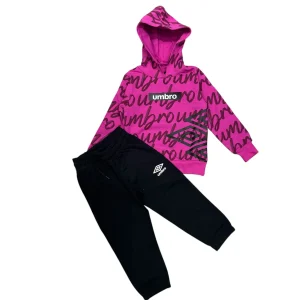 TUTA CON CAPPUCCIO UMBRO BAMBINA FUXIA