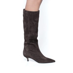 Stivale Fany 8 Pelle camoscio T. moro