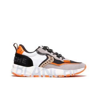 Sneakers Club in tessuto tecnico nero e suede grigio