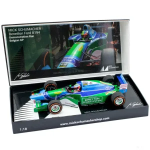 1:18, Mick Schumacher Benetton Ford B194 Demo Run Belgium GP 2017 Modello di automobile