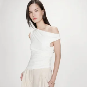 Top asimmetrico arricciato grace and mila