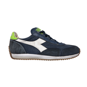 Sneakers Heritage Equipe in suede e tessuto stonewash blu