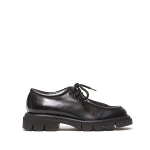 Scarpa legata tipo norvegese in pelle nera