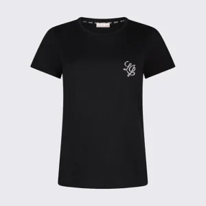 T shirt manica corta liu jo monogram strass
