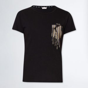 T-shirt liu jo tasca paillettes