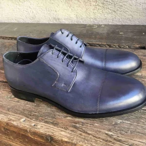 Metello 6461 derby pelle blu