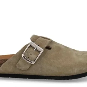 Sabot bio natura scamosciato con fibbia