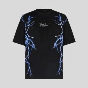 Maglia phobia con logo e fulmini sui lati