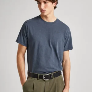 T-shirt pepe jeans in cotone con logo stampato jacko