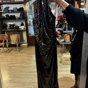 Abito marylin paillettes spacco kontatto