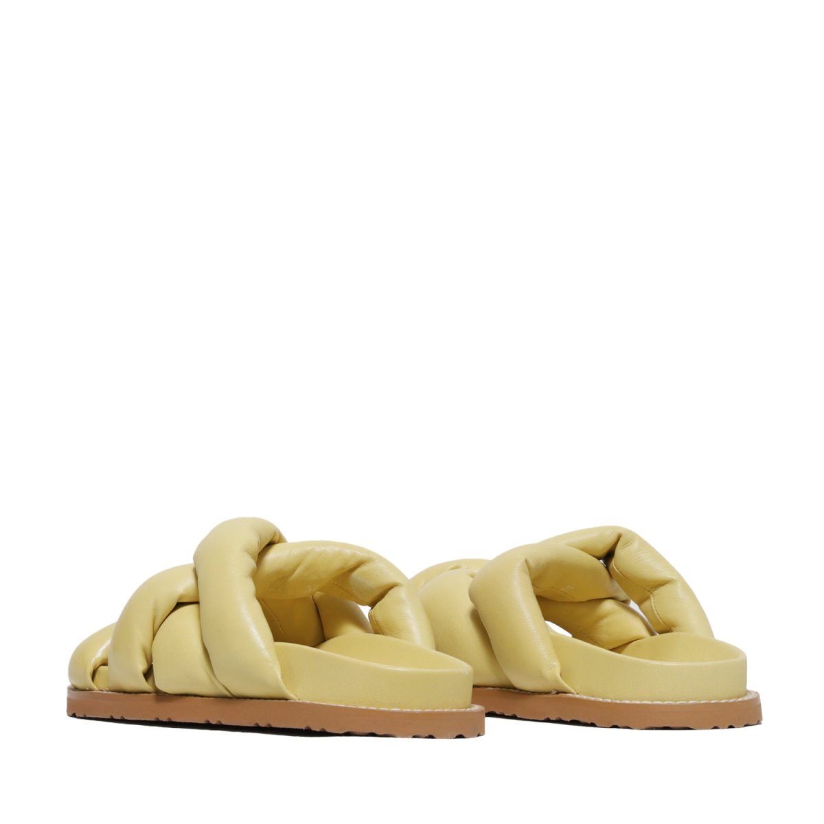 Ciabatta a fasce imbottite in nappa gialla - immagine 4