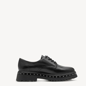 Scarpa allacciata carr borchie tamaris