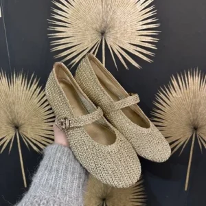 Ballerina tamaris con cinturino in tessuto