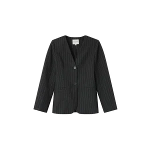 Giacchina senza collo gessata grace and mila shain