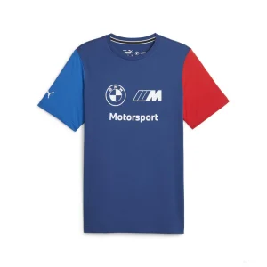 BMW MMS Maglietta, Puma, ESS, logo, Blu