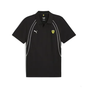Ferrari t-shirt collo camicia, Puma, race, nero