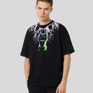 Maglietta phobia con fulmini