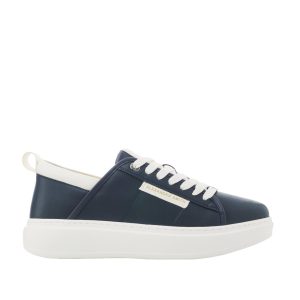 Sneakers Eco-Wembley in pelle vegana blu