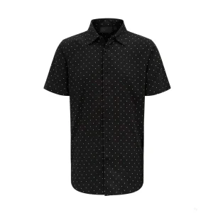 Mercedes camicia, polka dot, Nero