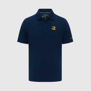 Ayrton Senna t-shirt collo camicia, Blu, uomo