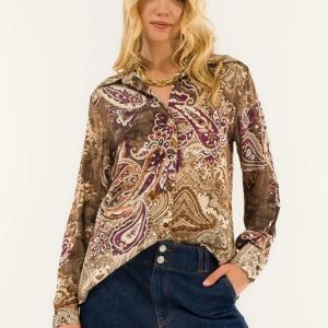 Camicia slim fit fantasia kontatto