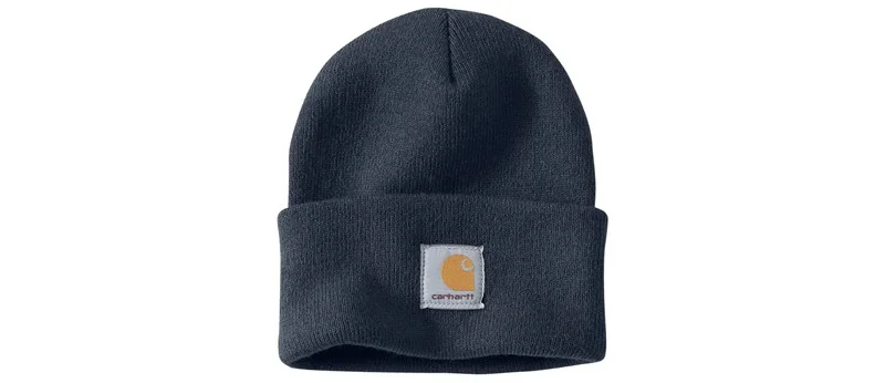 Cuffia con risvolto e logo carhartt