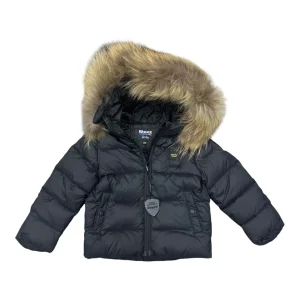 PIUMINO CON BORDO IN PELLICCIA BLAUER BAMBINA NERO