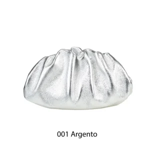 Borsa clutch pelle laminata mela d’oro