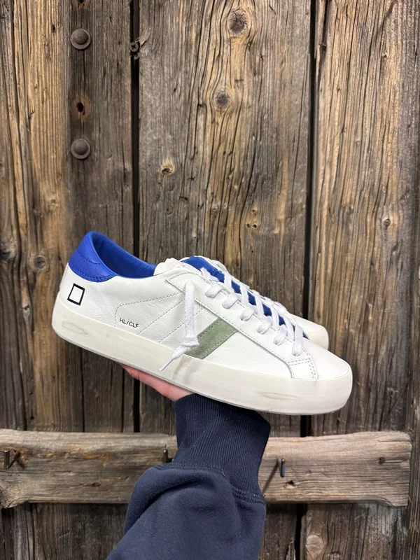 Sneakers hill low calf white-bluette