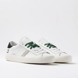 Sneakers date hill low calf bianco/cuoio