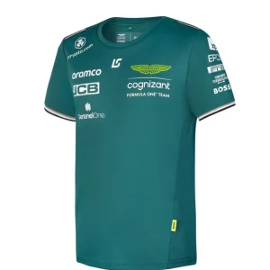 Aston Martin t-shirt, Lance Stroll, kids, green, 2023