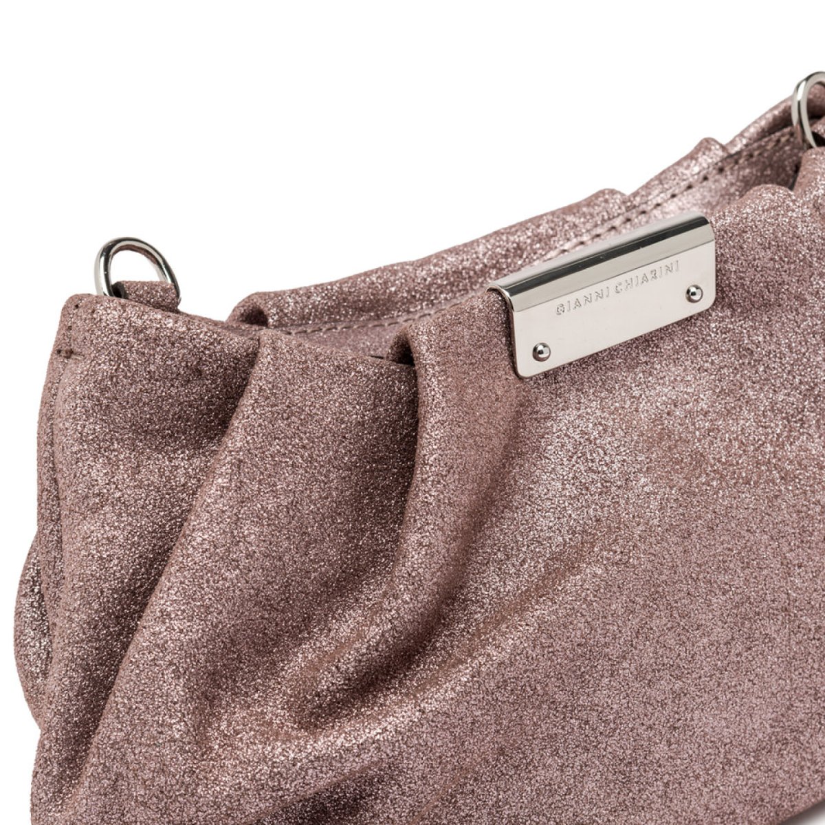 Borsa Perla in pelle scamosciata bronzo - immagine 6