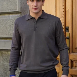 Maglia landek polo manica lunga 2 bottoni