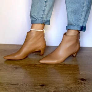 Tronchetti donna con tacco e zip posteriore