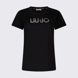 T shirt cristalli liu jo manica corta