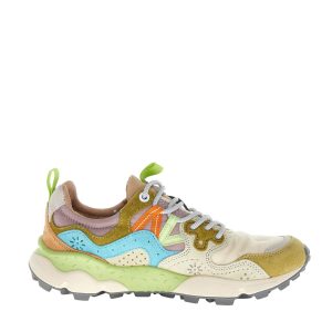 Sneaker Flower Mountain modello Yamano 3 senape e panna