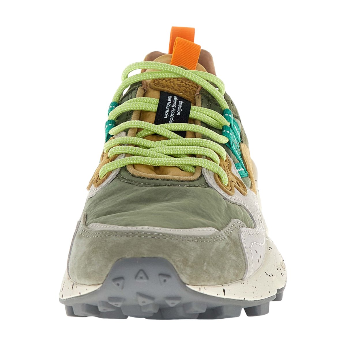 Sneaker Flower Mountain Yamano3 in suede e tessuto tecnico grigio taupe bianco - immagine 4