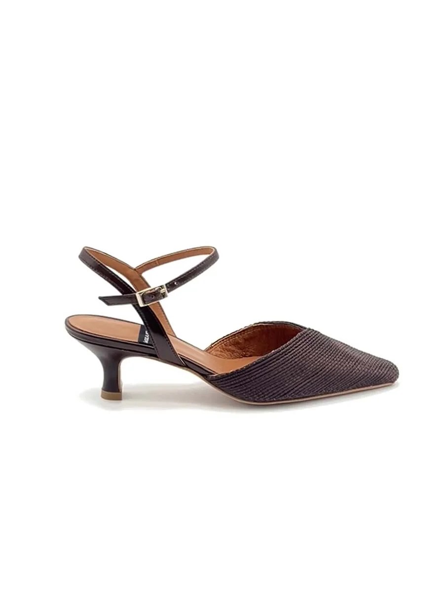 “Emilia” Slingback in Rafia Testa di Moro - immagine 2