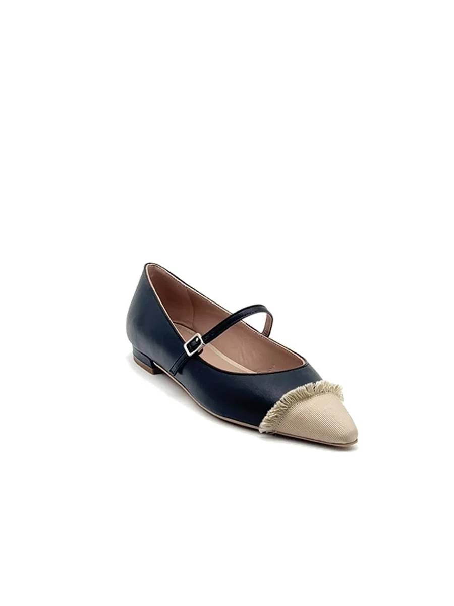 “Lauro” Ballerina in Nappa Blu Navy - immagine 4