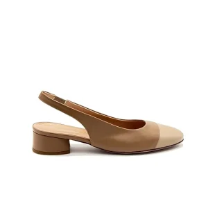 “Costanza” Slingback in Nappa Cuoio