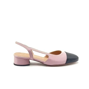 “Carolina” Slingback in Nappa Rosa