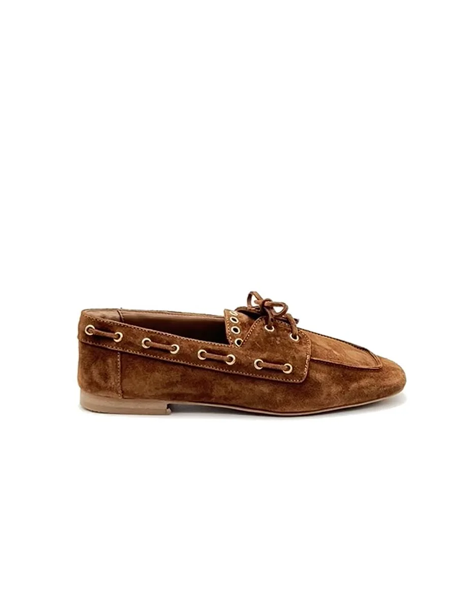 “Rosy” Mocassino in Camoscio Cuoio