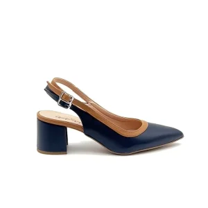 “Amelie” Slingback in Nappa Blu Navy