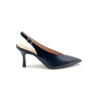 “Diletta” Slingback in Nappa Nera