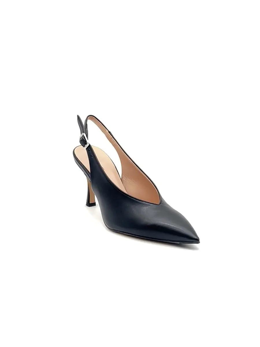 “Diletta” Slingback in Nappa Nera - immagine 4
