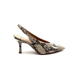 “Diletta” Slingback in Stampa Pitone Roccia