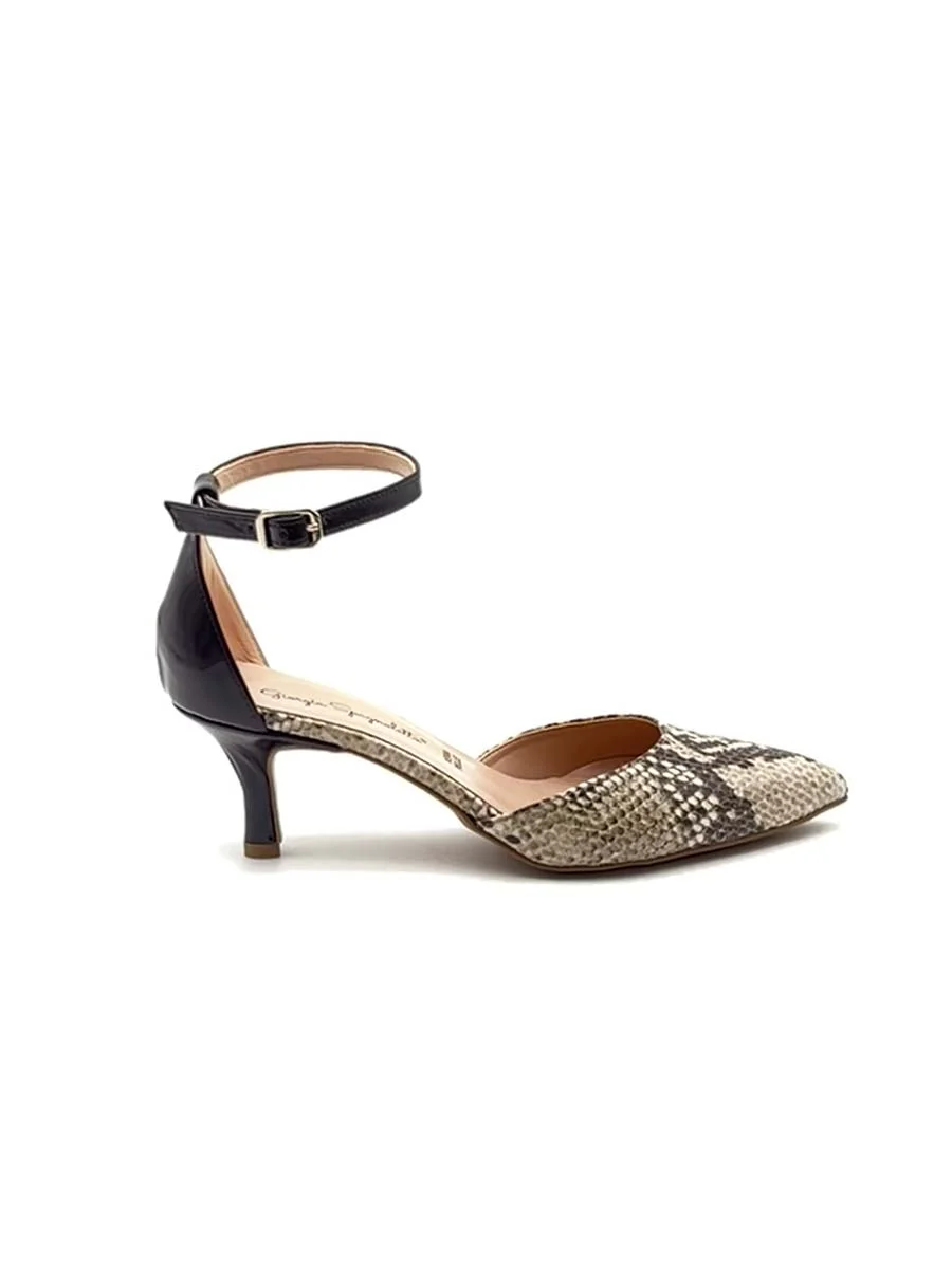 “Eva” Decollete in Stampa Pitone Roccia - immagine 2