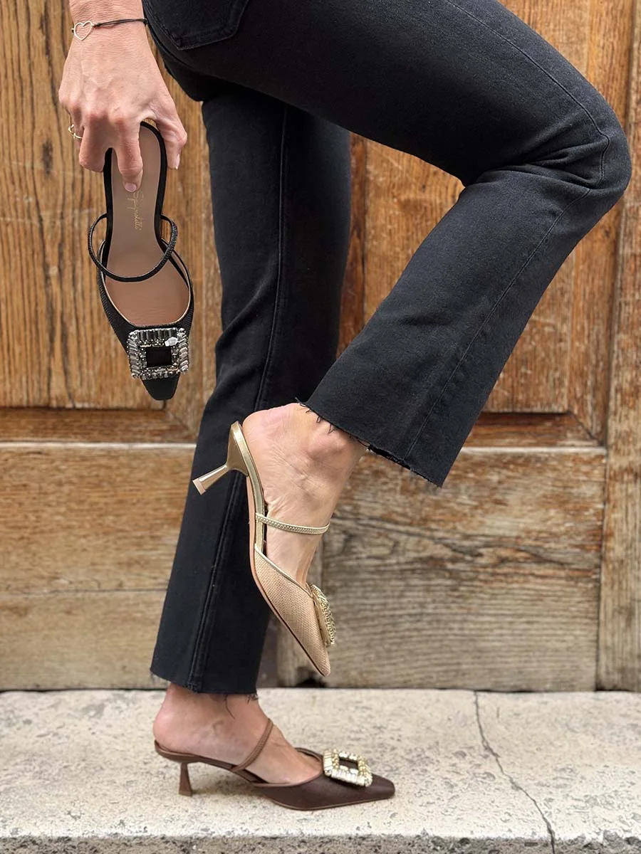 “Emilias” Sabot in Rafia Beige - immagine 3