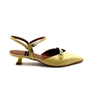 “Amandine” Slingback in Nappa Gialla